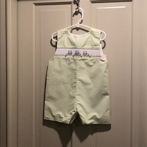 Petite Bebe owl smocked Jon Jon